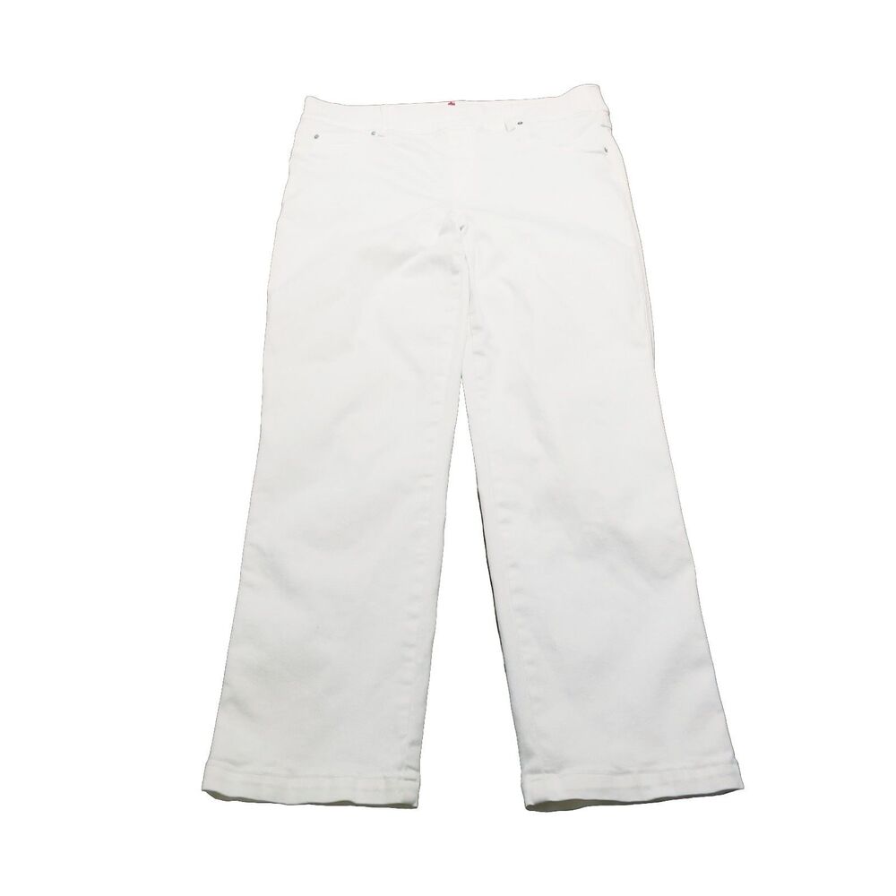 Spanx Everwear Jeans Women Size XL White Stretch Denim High Rise (33x28) 20354R